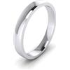 LANDA JEWEL Fede nuziale unisex in argento Sterling 3 mm, ultra resistente, finitura arrotondata, lucido e Argento, 33, colore: White, cod. HC3-P-925
