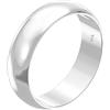 Aeon Gioielli Court Fedi nuziali Argento Sterling 925 | 3-5 mm Fedi nuziali per uomini e donne Unisex a forma di D | Disponibile nelle taglie J - Z | Panno per la pulizia e confezione regalo inclusi