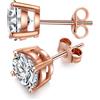 Miaofu Orecchini Oro Rosa Uomo Donna Diamante Argento 925 Quadrati Donna Diamanti Orecchini Zirconi Brillanti Diamante Orecchino Uomo con Zirconi