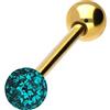 PIERCINGLINE - Barretta in titanio | EPOXY & SFERA DI TITANIO | Piercing per seno e lingua | Scelta di colori e dimensioni