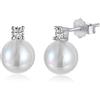Stroili Orecchini Donna Stroili Tondi Argento 925 con Perla e Zirconi 1693161