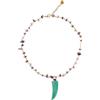 MARARDI Collana Donna [Adris Amatista] Italiano Charm Ceramica di Caltagirona - Catena di Pietre Lunghezza 50cm [Ametista] Handmade Originali Eleganti per Tutti i Giorni e Occasioni Speciali