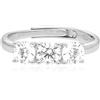Mabina Gioielli Anello da donna Trilogy in argento 924 e zirconi, misura regolabile dalla 11 alla 19, 523176