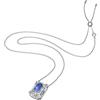 Swarovski Pendente Chroma Cristallo taglio Octagon, Blu Placcato rodio 5600625