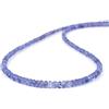 Generic Collana in argento Sterling con perline rotonde di tanzanite naturale da 4 mm, 45,7 cm, ideale per donne e ragazze, regalo per amore e matrimonio, 4mm, Gemma, Tanzanite