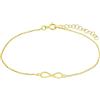 Time RoaD Bracciale HIN00196/19 Oro Infinito 19 cm Donna, 19, Oro, Senza Gemma