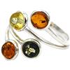 MyBer Anello ambra ambra gioielli donna argento 925 PMBER23