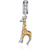 Teleye Braccialetto Charm Bead Giraffa Charm Fai da Te in Argento Sterling 925 Adatto a Collana Bracciale Pandora, Braccialetto Europeo con ciondoli
