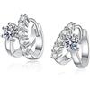 WAHZAUS Orecchini a cerchio da donna in moissanite 0,6 cttw colore D purezza VVS1 piccoli orecchini con diamante in argento Sterling moissanite orecchini per donne uomini con certificato, Argento sterling