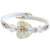 VENEZIA CLASSICA - Bracciale da Donna con Cuore in Vetro di Murano Originale e vera pelle Toscana, Collezione Tuscany, con foglia in argento e oro 24kt, Made in Italy certificato (trasparente)