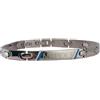 gioiellitaly Bracciale targa napoli regolabile in acciaio scritta Napoli calcio smalto bianco azzurro regalo ragazzo uomo tifoso del napoli
