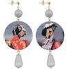 IN Lebole Collezione The Circle DOR100 Levriero e Spinone Orecchini da Donna in Ottone Pietra Grigia…