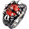 ForFox Anello Occhio malocchio in Acciaio Titanio Punk per Uomo Donna Taglia 14-27