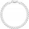 AMAR OPRAVA Bracciale da uomo, donna in argento sterling 925 massiccio, elegante bracciale unisex in argento, 19 cm, Argento, Non pietra preziosa
