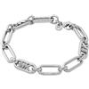 Michael Kors - Bracciale da donna Premium MK Statement Link con catena a maglie Empire placcato in platino, MKJ828500040