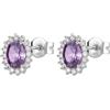 Brosway Orecchini Donna, Orecchini a Lobo in Argento e Magic Purple | Collezione FANCY - FMP22