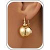 KesaPlan Orecchini pendenti a sfera placcati in oro 14 carati per le donne in argento Sterling orecchini a goccia ipoallergenici con sfere rotonde orecchini a monachella leggeri gioielli alla moda, 0, Ottone