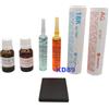 KD89 Kit per testare i metalli, test in oro 18 K e argento, 15 ml 18 K + fiala da 15 ml argento - flaconi codigoutte 15 ml + pietra di tocco, Vetro, Oro/Argento