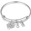 Lovejewellery Bracciale Albero Genealogico Personalizzati per Donna Braccialetto Familiare con Inciso in Argento Braccialetto Personalizzato con 2 ~ 7 Nomi Bar Regali per Figlia Mamma (2 barra del nome)