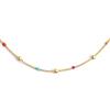SINGULARU - Collana Dots L Colors Enamel. Acciaio con Finitura Placcata Oro 18Kt. Catena con Sfere. Gioielli da Donna