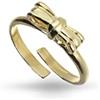 Donipreziosi Anello a forma di Fiocco in Argento 925% Placato Oro Regolabile - Anello originale per Donna e Ragazza Moderno e alla Moda - Made in Italy