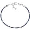 Amen Bracciale Tennis Rodio Zircone Blu
