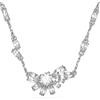 Swarovski Gema Collana Pendente, con ZirconiaSwarovski a Taglio Misto e Motivo Floreale, Placcata in Tonalità Rodio, Bianco