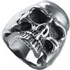 Homxi Anello Uomo Gotico Punk,Anelli Teschio Gotico 30mm Anello Acciaio Inossidabile Uomo Argento Anelli Uomo Misura 25(65mm)