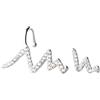 WLLDDDIU Orecchini a Bottone Donna,Orecchini a Bottone Cool Wave Fulmine Asimmetrico Clip per Osso Dell'Orecchio Orecchini Ipoallergenici Eleganti Donne Regalo di Natale per Donne Ragazze Coppie
