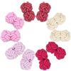 PATIKIL Gemelli con nodo in seta, gemelli per camicia, in tessuto elastico, accessori per abiti, per uomini, donne, affari, regalo, Beige/rosa/rosa scuro/rosa rosso/cremisi, M (US 8)