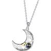 Coudf Foto personalizzata Ti amo Luna e sole Collana con ciondolo amicizia Collane con gioielli BFF(Stampa fotografica in quadricromia)