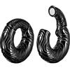 KOOBODY 0 g (8 mm), orecchini magnetici in acciaio inox, peso per dilatare lobi orecchie, donne, uomini, alberi, dilatatori