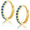 Sakrami Orecchini in Oro Pavé con Zirconi (Zircone Blu)
