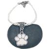 Generic braccialetti da donna ciondolo impronte di zampe corda in pelle multicolore 18 cm