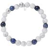 Amen Bracciale da Uomo Collezione Acciaio in Acciaio 316l.Gioiello Elasticizzato Bracciale Elastico, con Finitura in Acciaio e con Agata Colorata. La referenza è: ACBRU8EL09