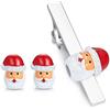 HONEY BEAR Santa Claus Babbo Natale Cufflinks Gemelli & Fermacravatta per uomo - in acciaio inox, con la scatola