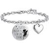 Luca Barra Bracciale da Donna Acciaio Tutto Inizia con Un Sogno con Smalto Nero. La referenza è BK2377.