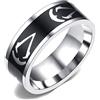 Generic The Creed - Anello con simbolo in acciaio al titanio, per fan, Metallo