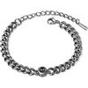 lorajewel Braccialetto personalizzato con foto proiettate di coppia Bracciale in argento e oro rosa con amore Festa della mamma Festa del papà Gioielli di Natale (Black)