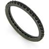 Argento e dintorni Anello fedina eternity in argento 925 brunito con zirconi neri (argento 925 brunito, (8)