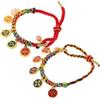 Beavorty 2 pezzi God Of Wealth Mano Colorata con Elementi Thangka Amuleto Unisex per Prosperità e