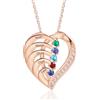 Lam Hub Fong Collana con Nome Personalizzabile Ciondolo Cuore Argento 925 Collana Donna Oro Rosa Regalo per Natale Festa Della Mamma San Valentino