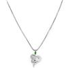MARLU' Collana Donna Catena Snake Quadrata con Serpente Verde 33CN0018-V