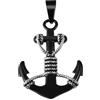Akzent Ciondolo in acciaio inox bicolore unisex | ciondolo a forma di ancora, larghezza 3,6 cm | chiusura con occhielli | charm senza collana | regalo per uomo e donna | 100% impermeabile e delicato