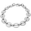PAMTIER Ovale Chicco di caffè Bracciale Collana per Gli Uomini Donne in Acciaio Inox Rock Hip Hop Catena Gioielli Larghezza 11mm Argento 20cm