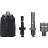 Wdfnexalai Mandrino a 3 ganasce SDS Plus con attacco esagonale a cambio rapido, convertitore, 10 mm, set da 4 pezzi