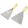 Aexit 2pcs 5' 'Larghezza Lama in metallo Manico in legno Riparazione raschietto Stucco per cartongesso ID: 892513
