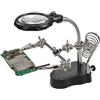 Hanabitx Staffa da tavolo per saldatore con lente d'ingrandimento per saldatura, strumento di manutenzione per apparecchiature digitali, con lampada a LED