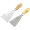Aexit 2pcs 2.5' '3.5' 'Larghezza Lama in metallo Manico in legno Riparazione raschietto Stucco per cartongesso ID: 898846