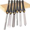 ABSJDFD Set di scalpelli per tornio per legno da 6 pezzi, utensili per tornitura del legno Set di scalpelli per legno con custodia in legno, set di sgorbie in acciaio ad alta velocità per principianti, hobb